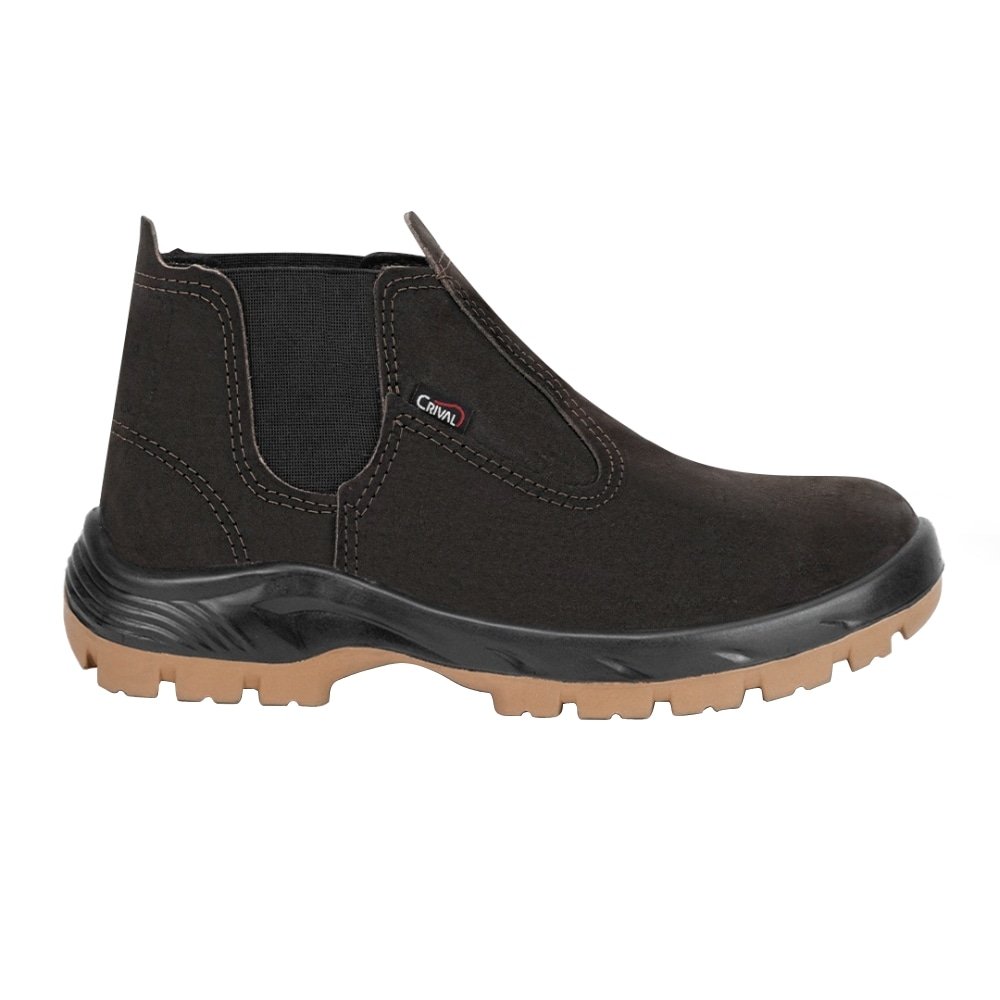 Botina Segurança Crival Agro Nobuck PU Bidensidade CA40099 Café Plus Biqueira PVC 36