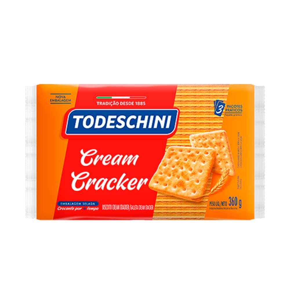 Biscoito Cream Cracker Todeschini Com 20 Unidades de 360G