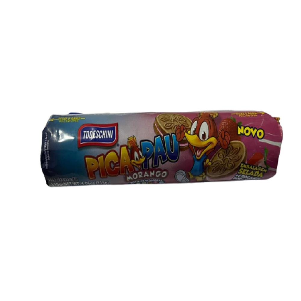 Biscoito Recheado Todeschini Morango Com 36 Unidades Com 115G
