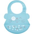 Babador Infantil Lolly De Silicone Pega Migalhas Azul