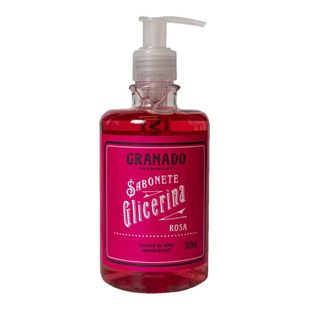 Sabonete Líquido Granado Glicerina 300Ml Rosa