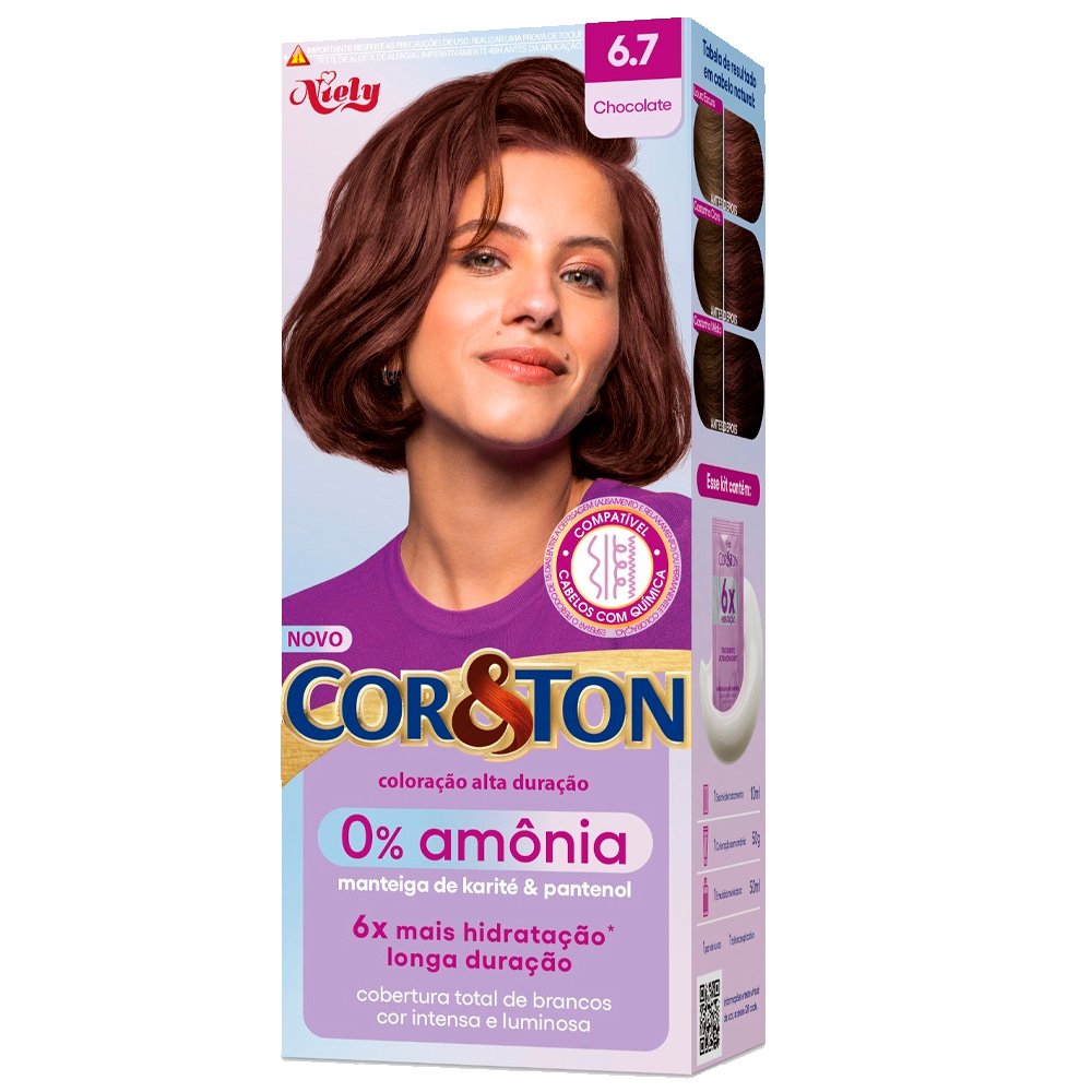 Tintura Cor & Ton Sem Amonia 6.7 Chocolate