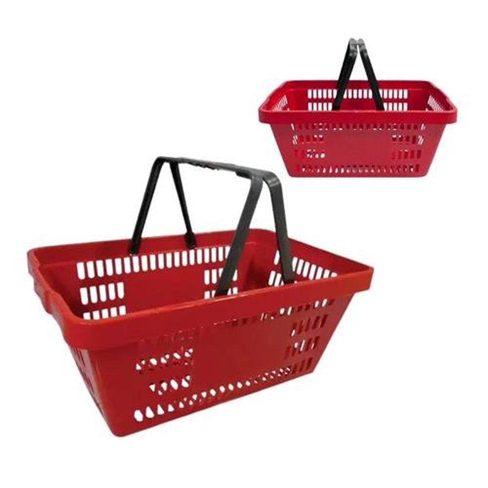 Cesta Para Mercado Com Alca Vermelha Natuplast Rf 146 / 254 / 10262