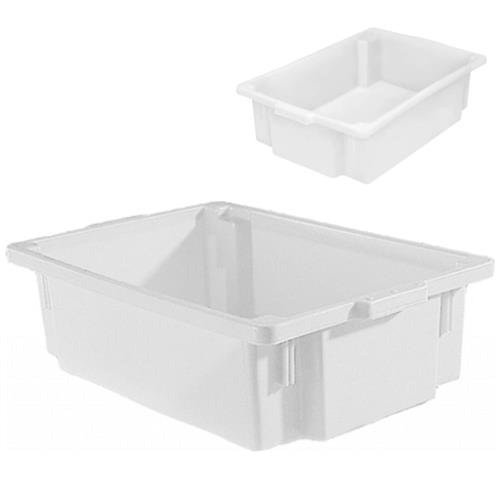 Caixa Plastica 40L Para Pescado Alta Branca Rf 182