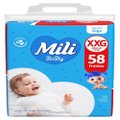 Fralda Descartavel Mili Baby Giga Tamanho XXG - 4 Pacotes com 58 Fraldas
