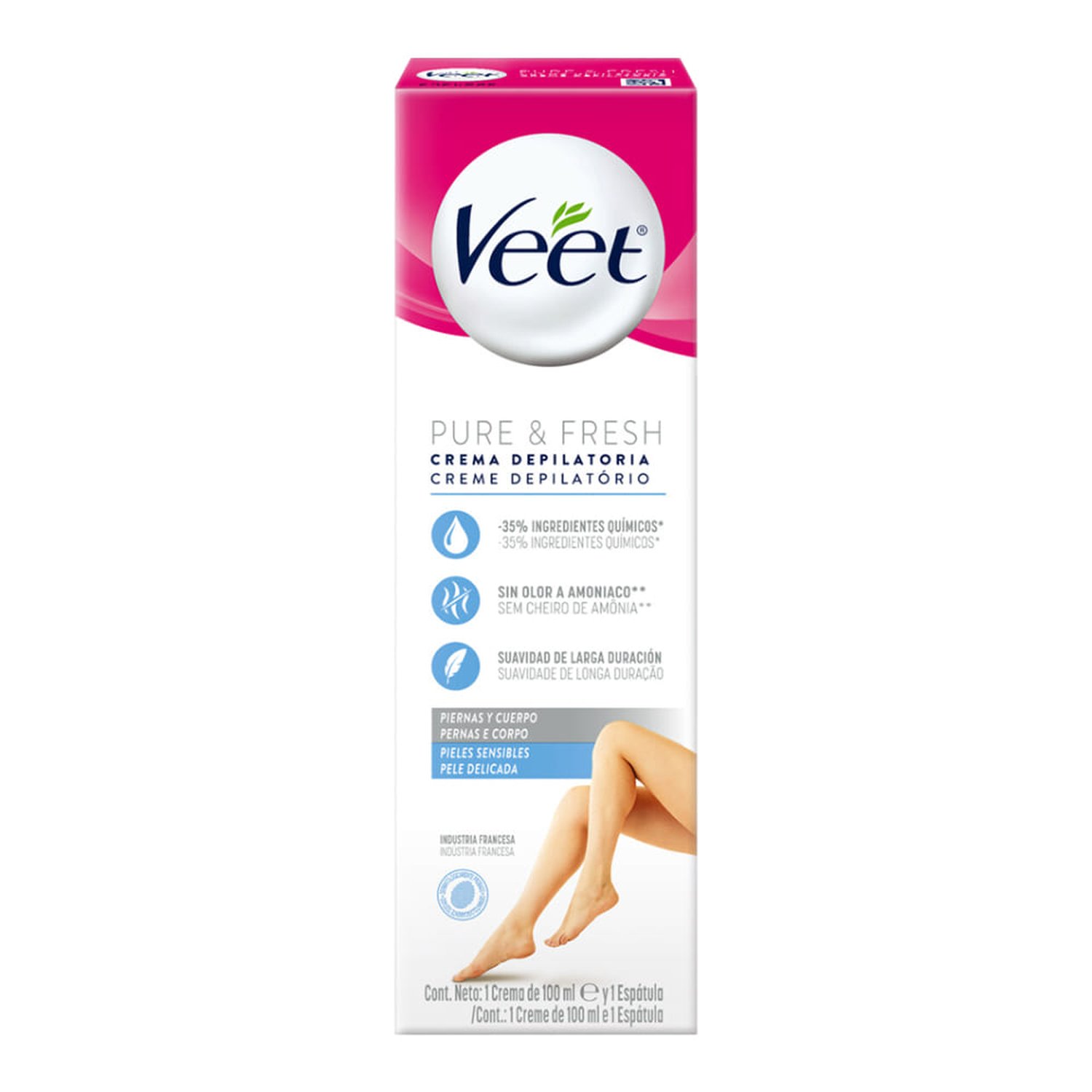 Creme Depilatório Veet Pure & Fresh 100Ml Delicada