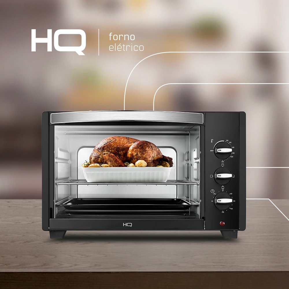 Forno Eletrico HQ 38 Litros HQ38D 1600W Preto 220V