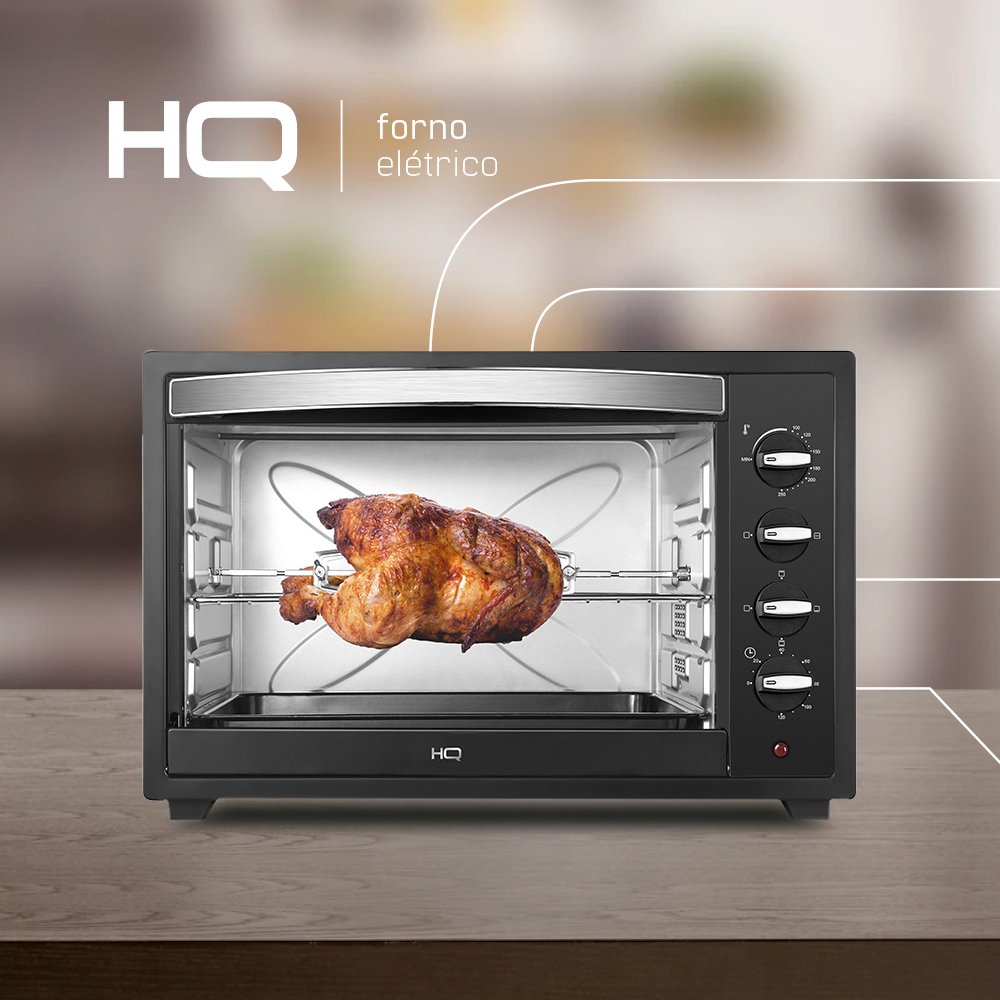 Forno Eletrico HQ 66 Litros HQ66D 1800W Preto 127V