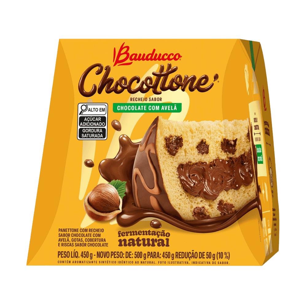 Chocottone Bauducco Chocolate com Avelã Caixa 450g