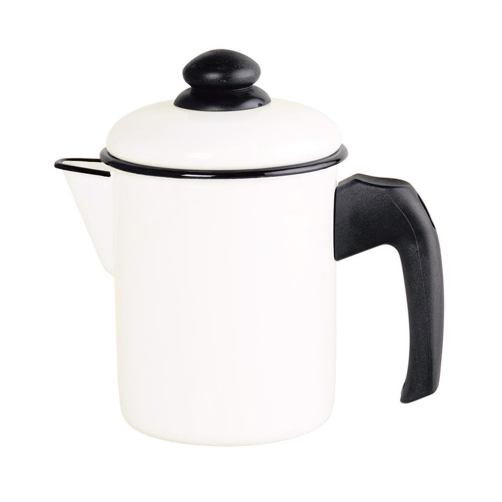 Leiteira Esmaltada 10/0,9L Tampa Branca Ewel C2