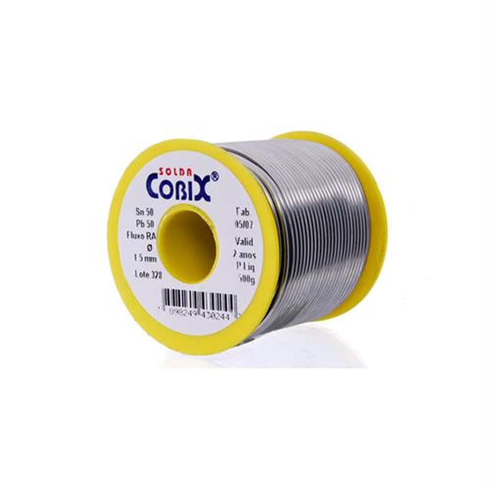 Solda Carretel Amarela 50X50 C/Flux 500G Cobix