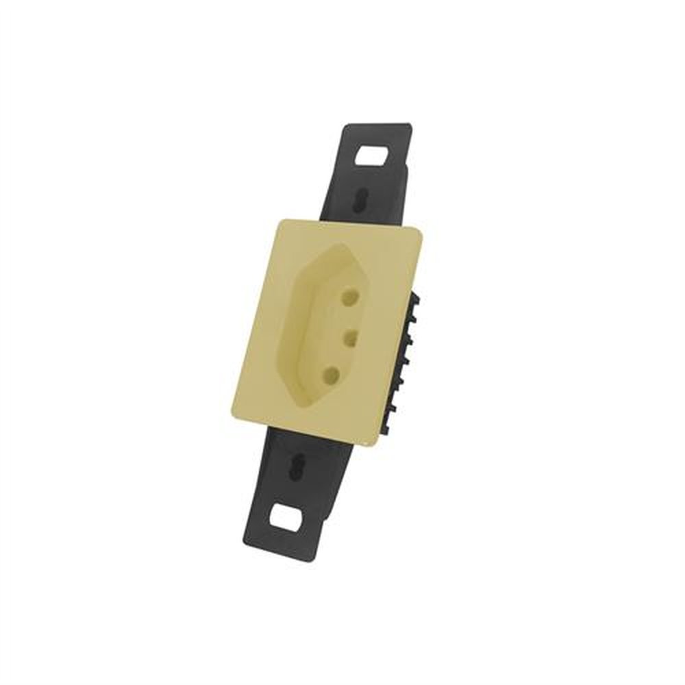 Tomada Condulete Sem Placa 10A 2P+T Amarela Blux
