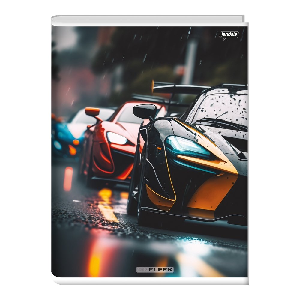 Caderno Brochurão Jandaia Capa Flexível On Fleek 60 Folhas - Embalagem com 10 Unidades