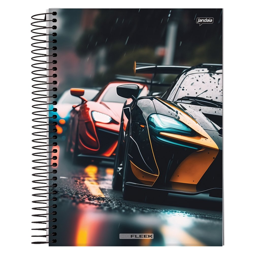 Caderno Jandaia Universitário Espiral - Capa Dura 15 Matérias On Fleek 300 Folhas - Embalagem com 2 Unidades