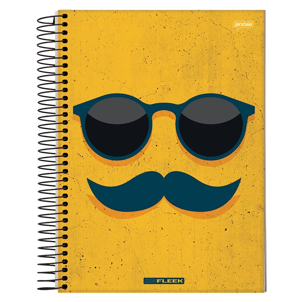 Caderno Jandaia Universitário Espiral - Capa Dura 15 Matérias On Fleek 300 Folhas - Embalagem com 2 Unidades