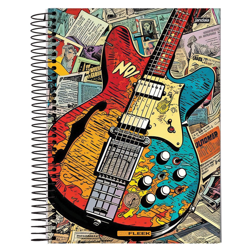 Caderno Jandaia Universitário Espiral - Capa Dura 15 Matérias On Fleek 300 Folhas - Embalagem com 2 Unidades