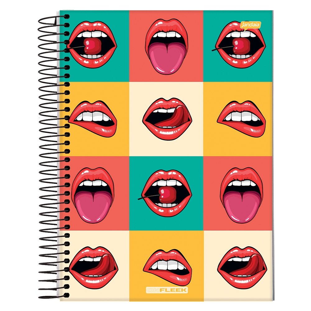Caderno Jandaia Universitário Espiral - Capa Dura 15 Matérias On Fleek 300 Folhas - Embalagem com 2 Unidades