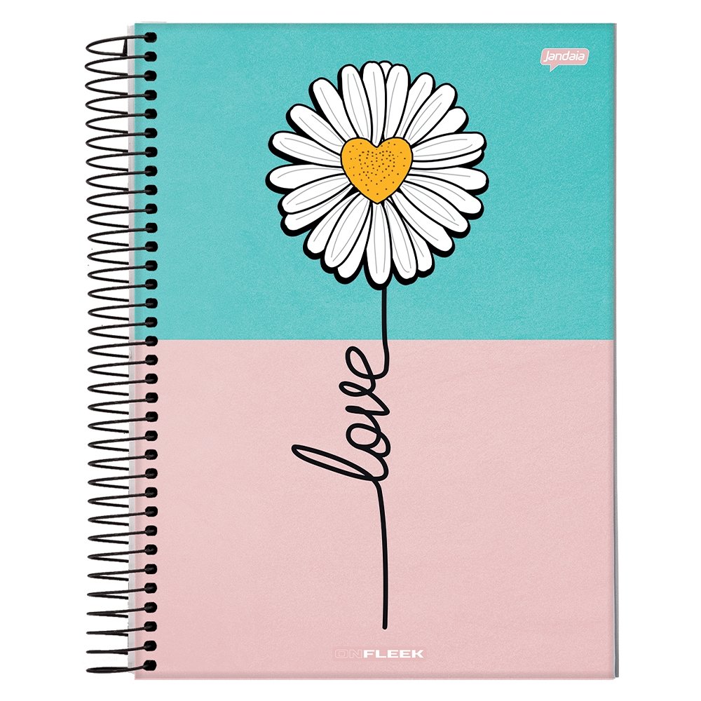 Caderno Jandaia Universitário Espiral - Capa Dura 15 Matérias On Fleek 300 Folhas - Embalagem com 2 Unidades