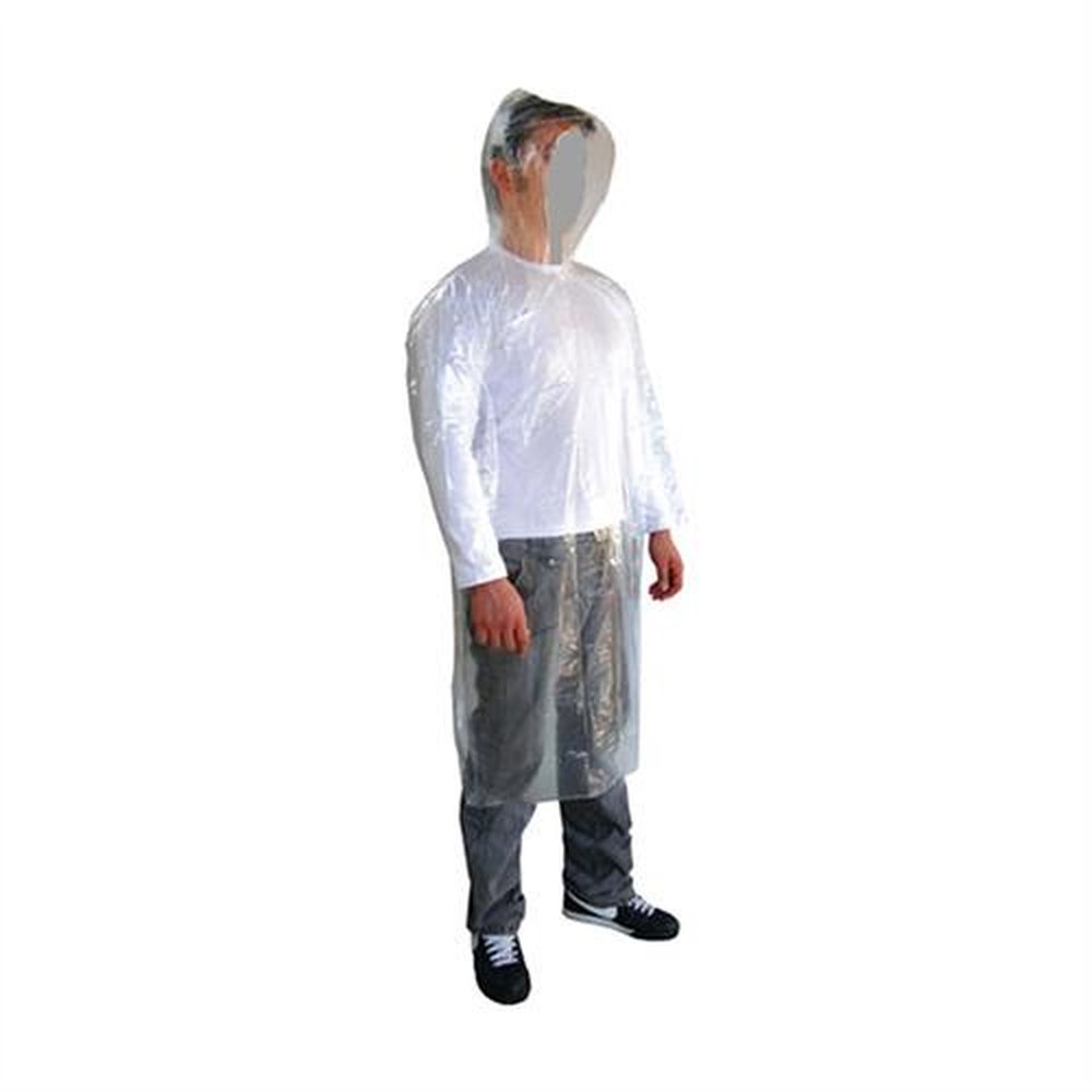 Capa Chuva Polietileno Adulto Transparente Policap