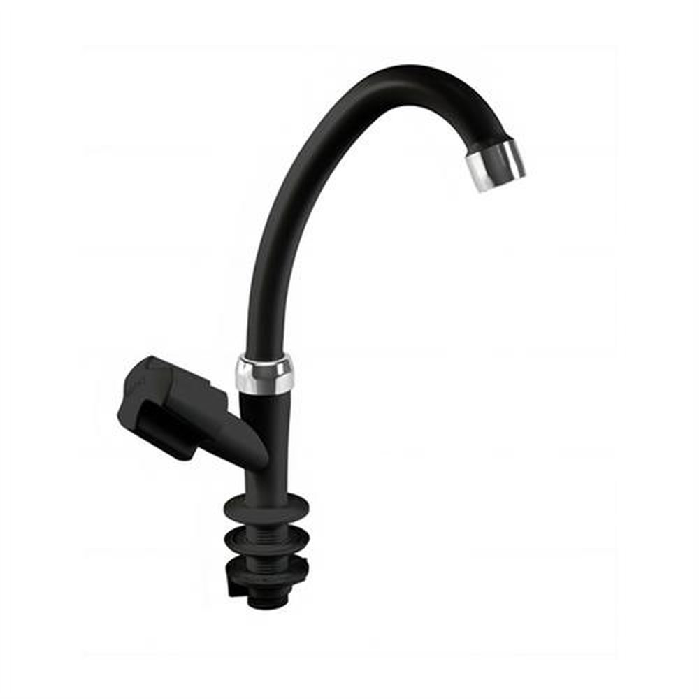 Torneira Plastico Lavatorio Mesa Bica Movel Preto/ Cromado Duda
