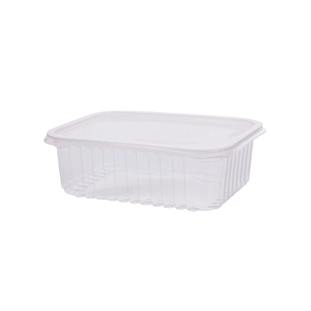 Pote Descartavel Retangular 1000Ml C/Tampa 6X24 Peças