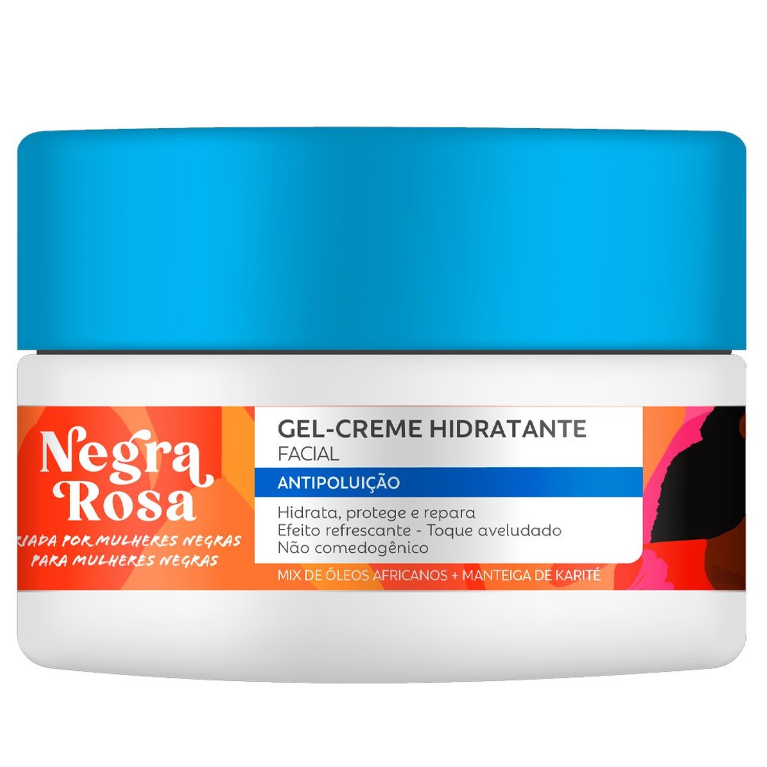 Gel Creme Hidratante Facial Negra Rosa 100 Gramas