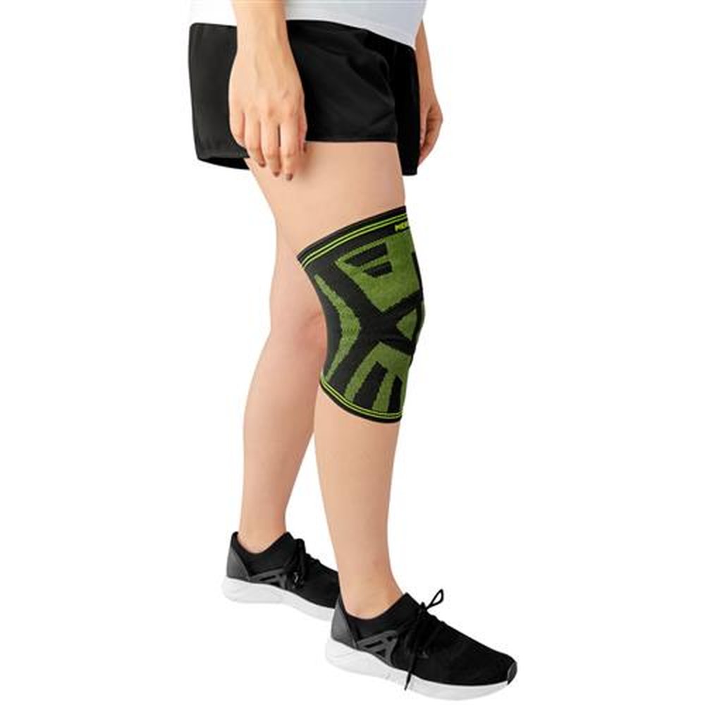 Joelheira Compressao Mercur Elastica Preto E Verde M