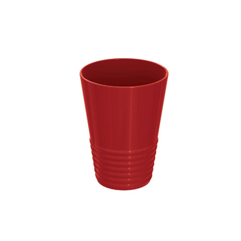 Copo Água 300Ml Premium Vermelho C/6