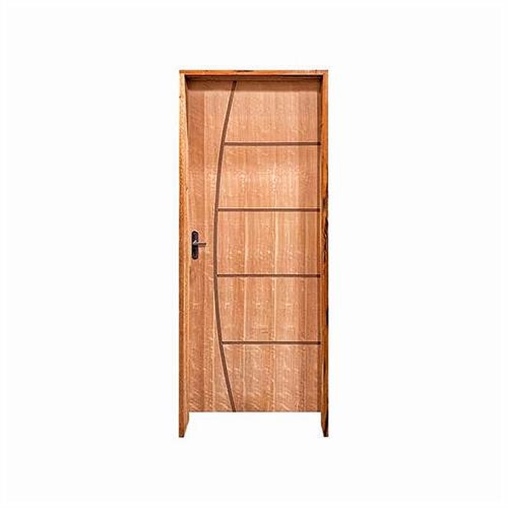 Porta Madeira Lado Direito/Lado Esquerdo Pronta 80X210 B14 Kit 4 Peças