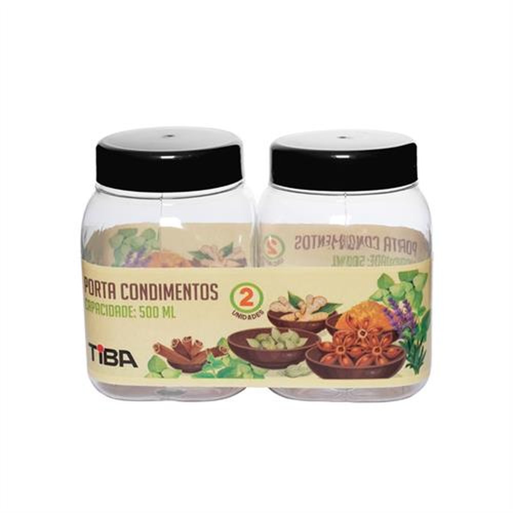 Pote Mantimentos Plastico 500Ml 24X2 7001 Tiba