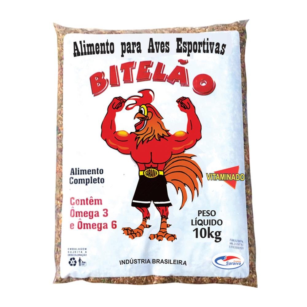 Ração P/Aves Galo Bitelão 10Kg Saraiva