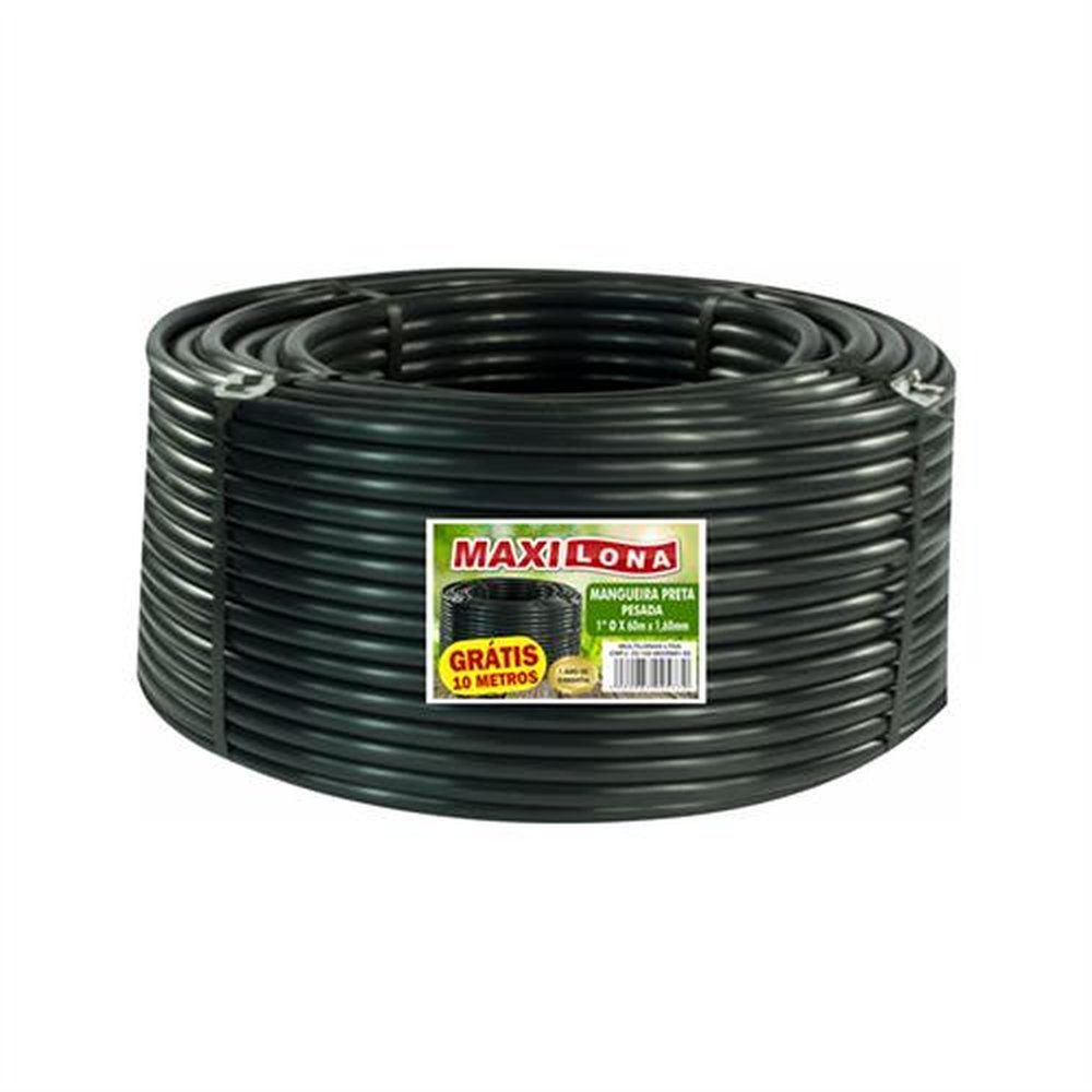 Mangueira Preta 1X1,6Mm Pesada 50M Maxilona
