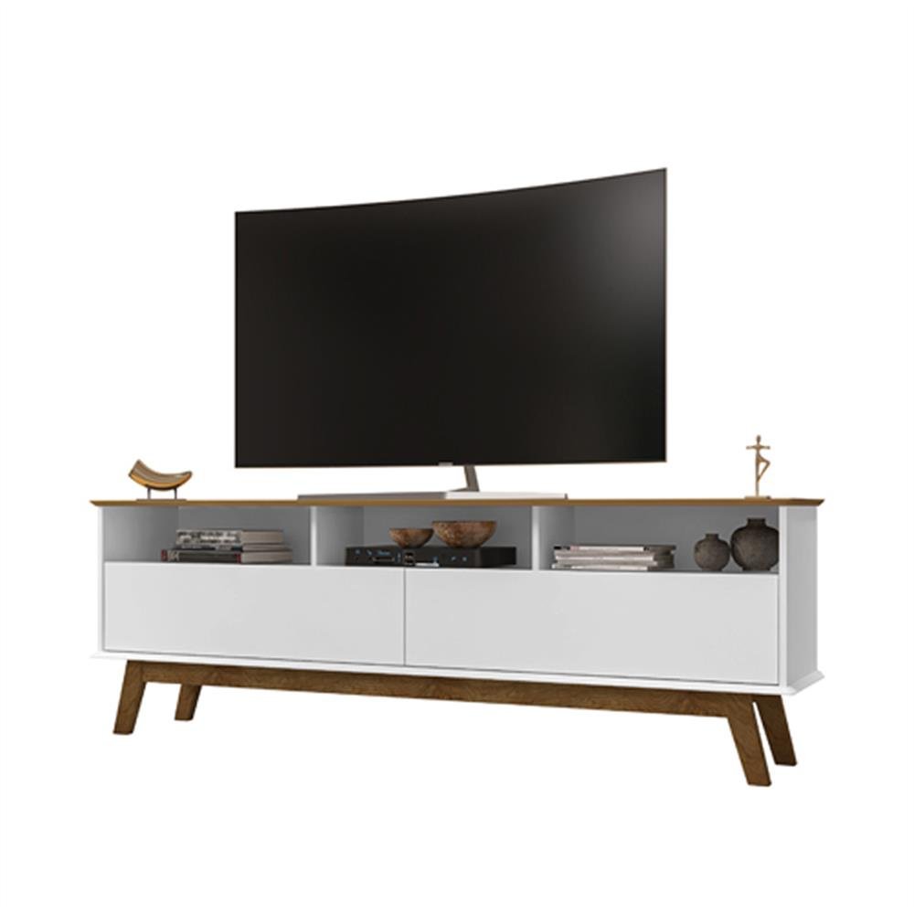 Rack Tv Elegant Branco Off White Bechara