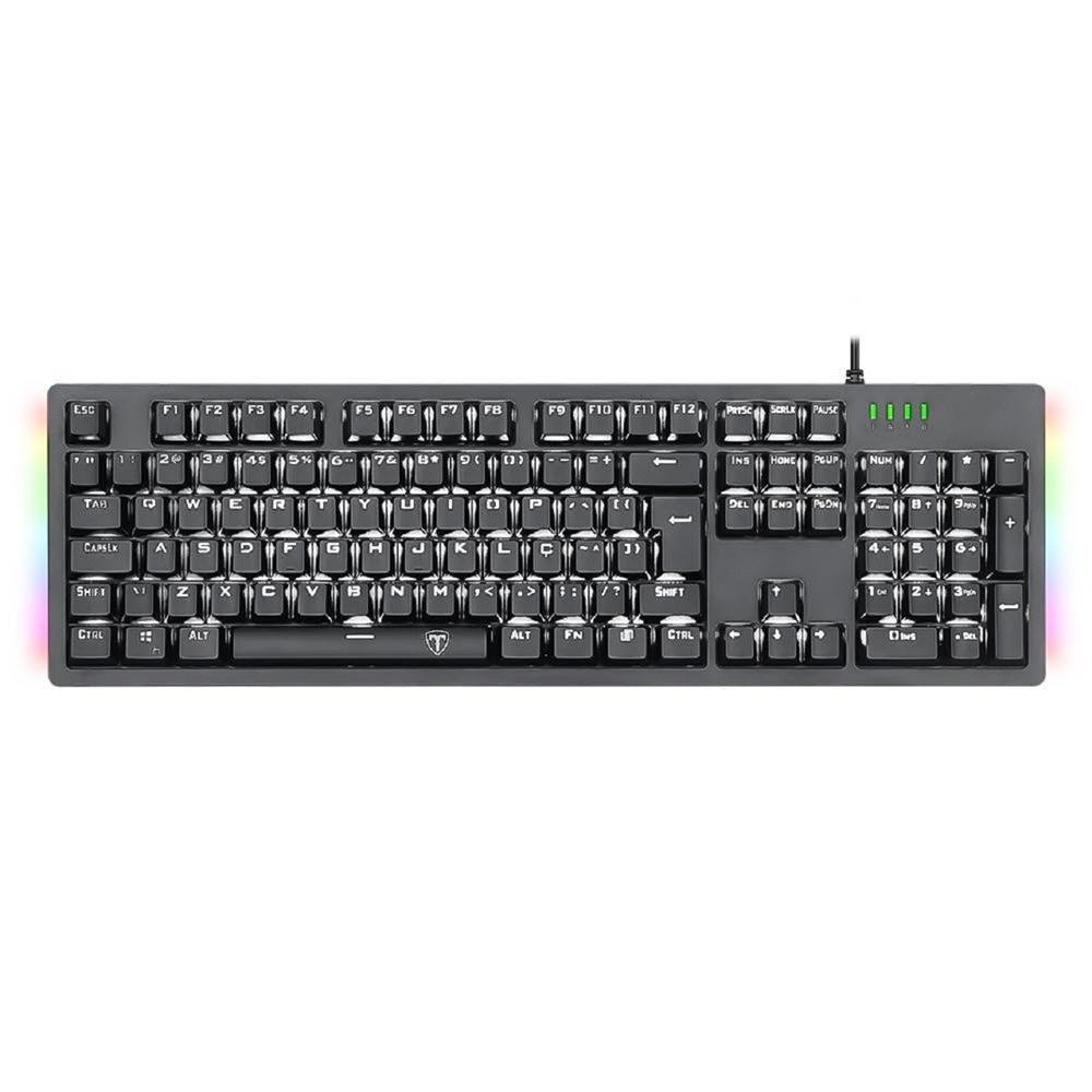 Teclado Gamer Mecânico T-Dagger Bermuda T-TGK312-BL PT WHITE