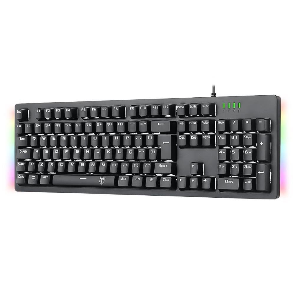 Teclado Gamer Mecânico T-Dagger Bermuda T-TGK312-BL PT WHITE