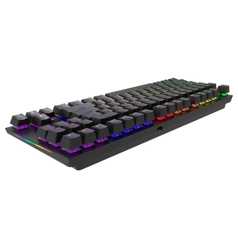 Teclado Com Fio Gamer Mecânico AOC TKL GK450 Red Switch, USB-C - GK450BR/FG
