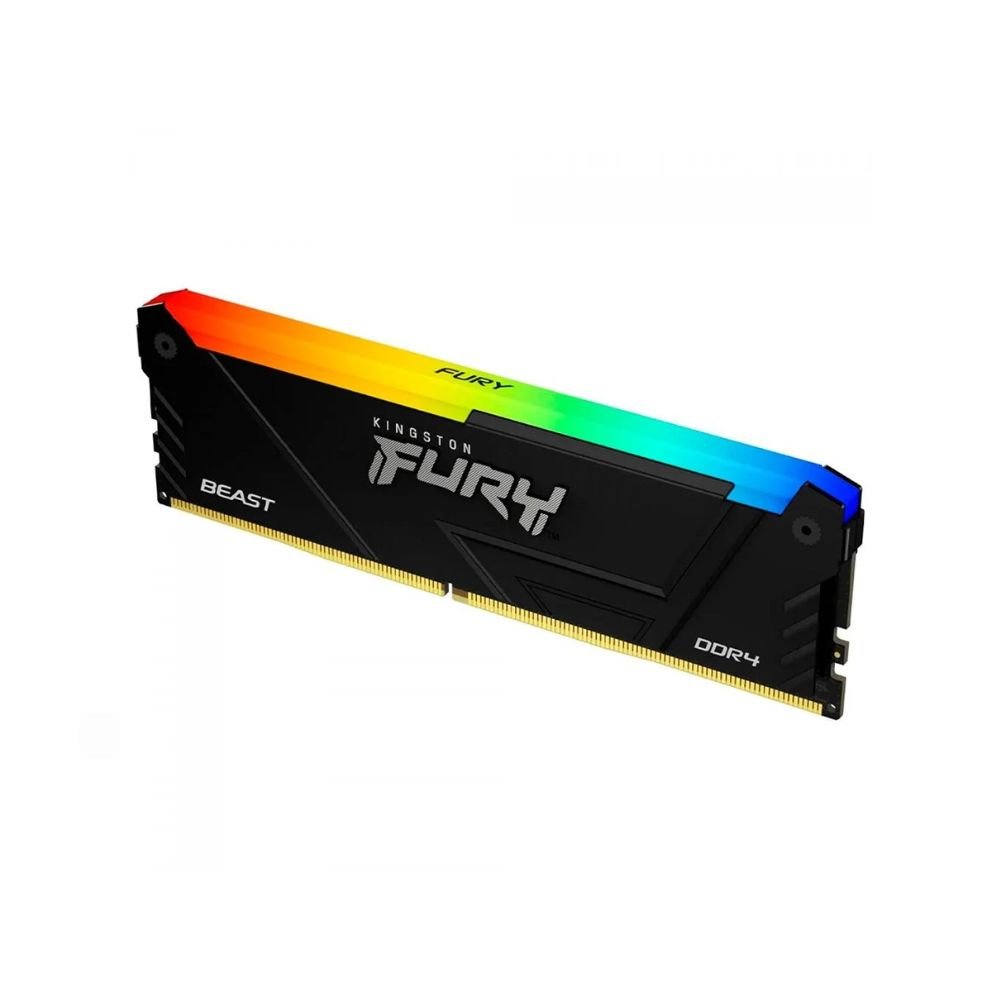 Memoria 8gb Ddr4 3200mhz, Kingston Fury Beast Rgb Para Desktop/Gamers, Kf432c16bb2a/8