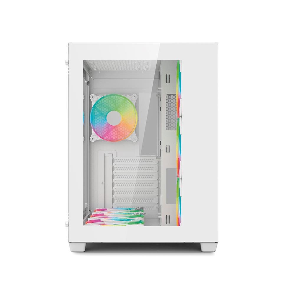 Gabinete Gamer C3Tech Aquarius MT-G910 Sem Fans Branco Un.Venda: PC/1