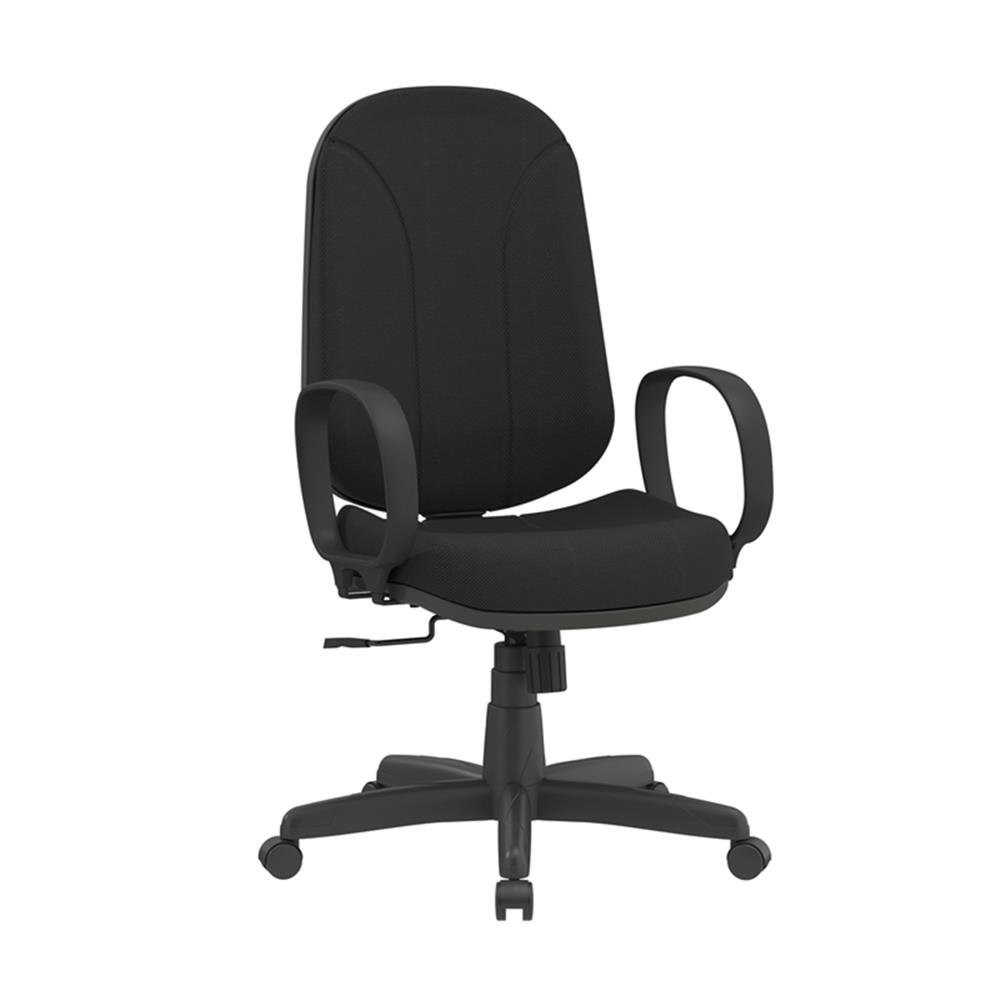 Cadeira Presidente C/Relax A Gas Preta Plaxmetal