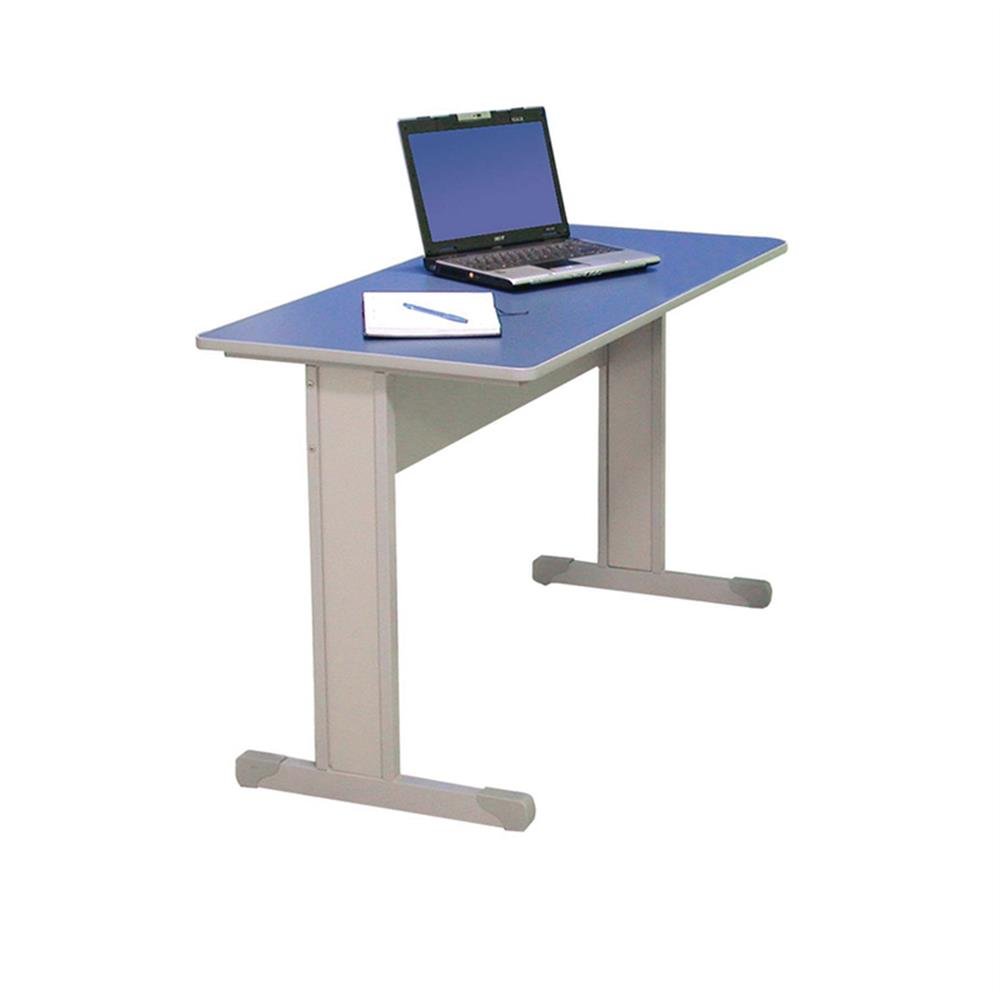 Mesa Escritorio Secretaria S/Gavetas Azul/Cinza 90Cm
