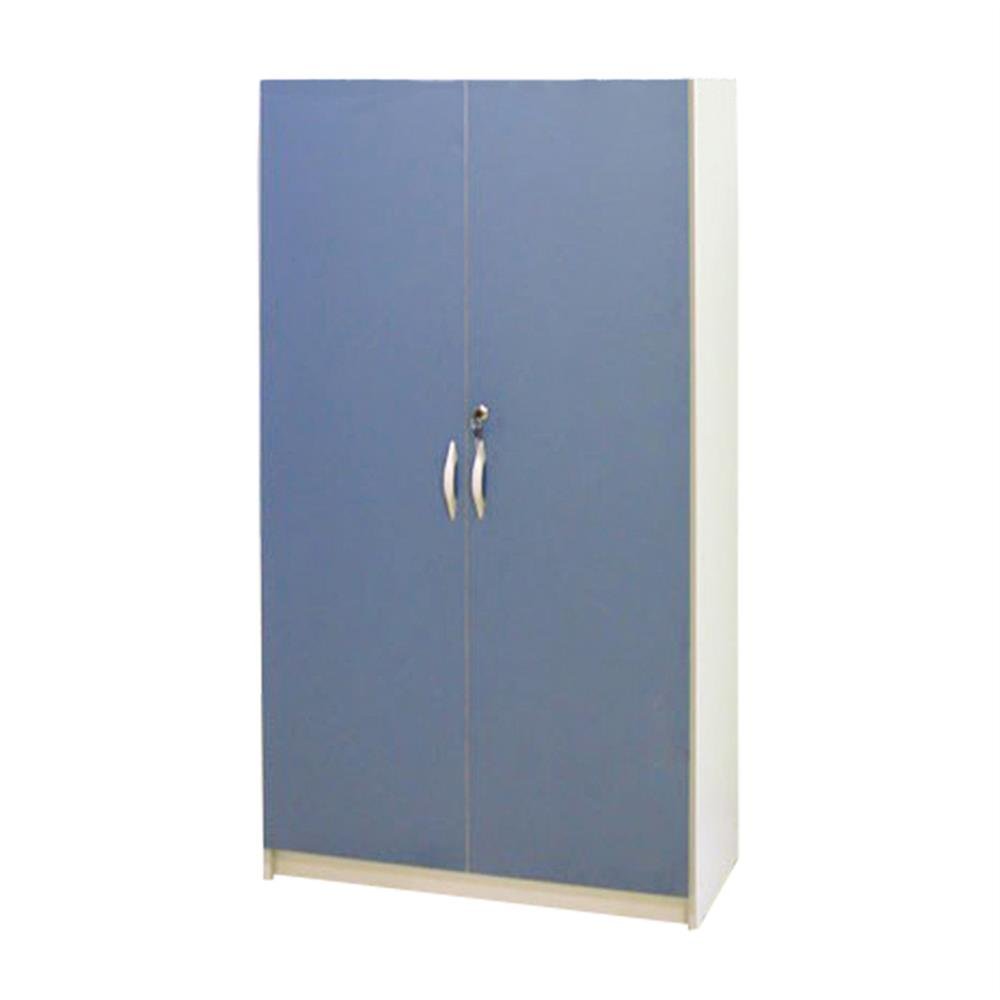 Armario Escritorio 2 Portas 155X82 Cinza/Azul Smile
