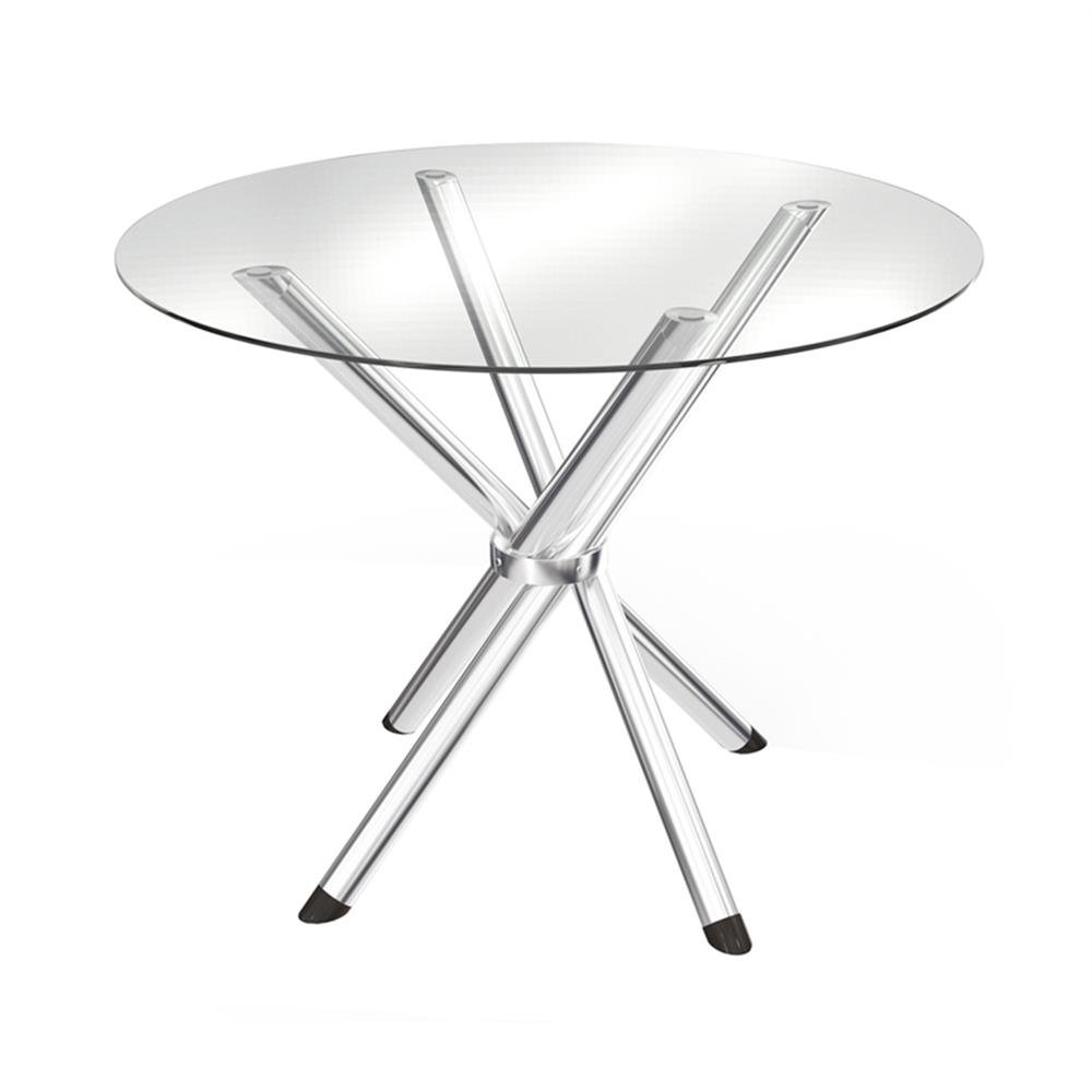 Mesa Cromada Tampo Vidro 95X95 Kappesberg