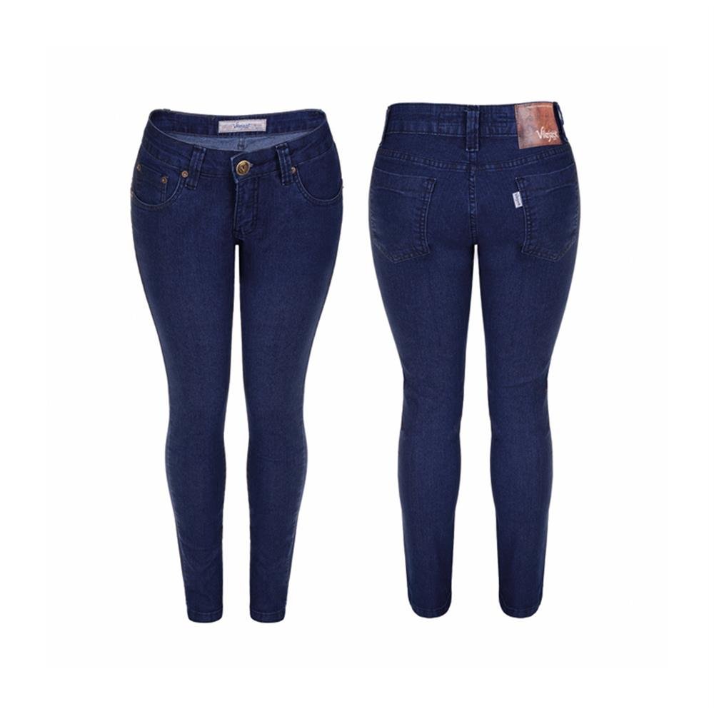 Calça Jeans Feminina Lycra Carbono 44 Vilejack