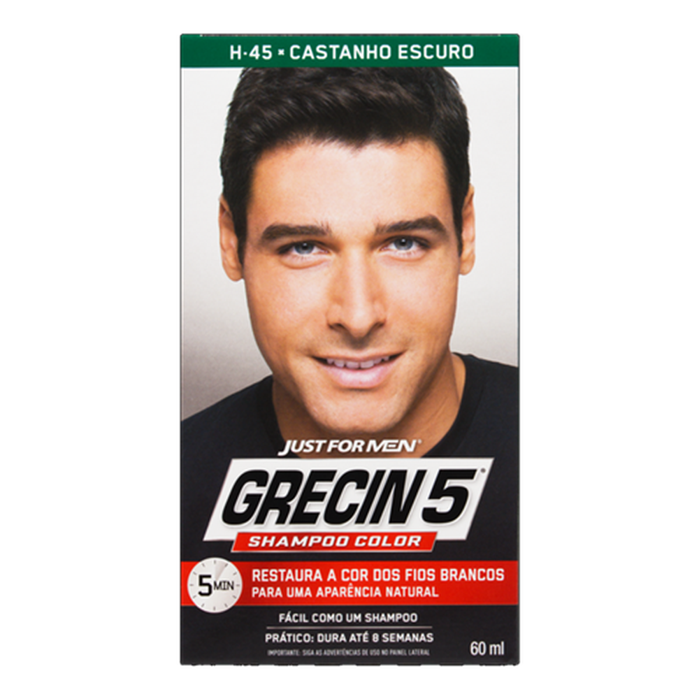 Tintura Shampoo Castanho Escuro - Grecin 5
