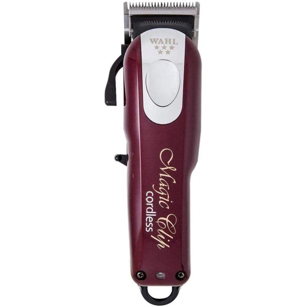 Maquina Cortador de Cabelo Wahl Clipper Professional 5 Star Cordless Magic Clip 8148 Bivolt Prateado e Vermelho 110v/220v