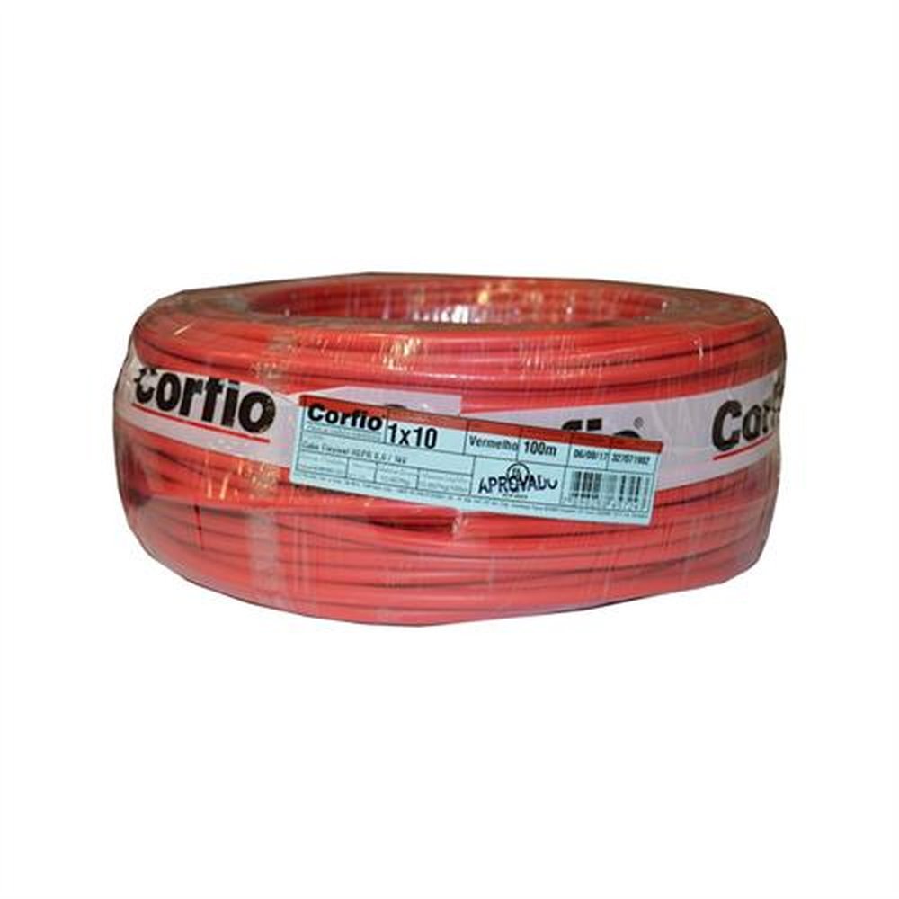 Cabo Flexivel 1Kv 10,0Mm Vermelho Corfio C100