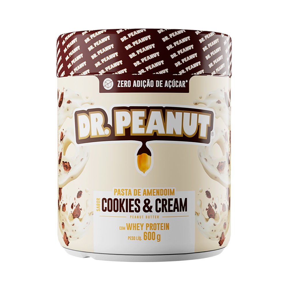 Pasta De Amendoim Dr Peanut Cookies & Cream 600G