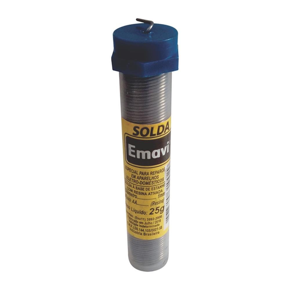 Solda Fio Tubete 4M 25G Emavi C36