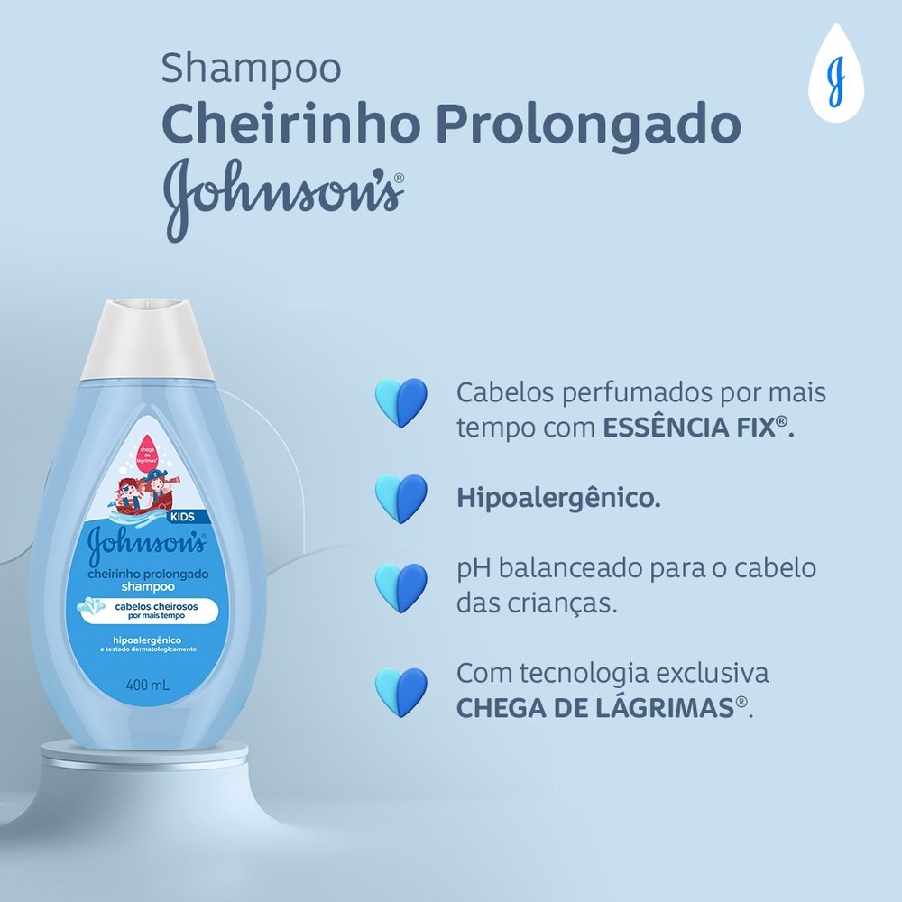Shampoo Johnson Baby Cheirinho Prolongado 400ml