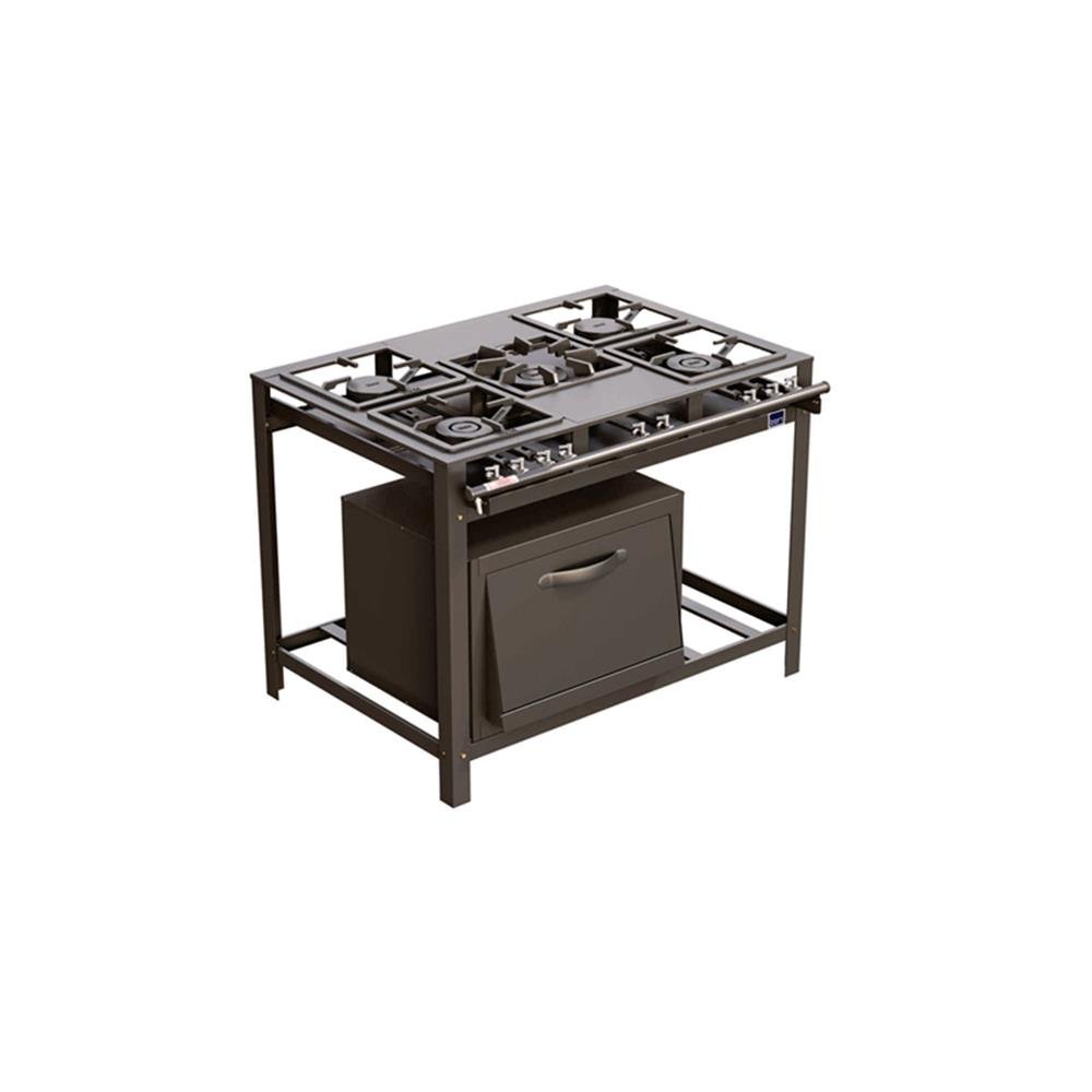Fogão Industrial 5 Bocas C/Forno Tron